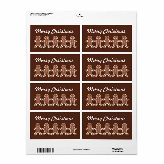 kerstontbijtetiketten etiket (Full Sheet)
