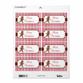 kerstontbijtetiketten etiket (Full Sheet)