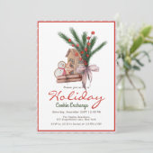 Kerstontbijtfeestdag Koekjesruil Kaart (Staand voorkant)