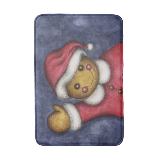 Kerstontbijtfeestdag met een mat-badkamer badmat (Voorkant Verticaal)