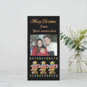 kerstontbijtfoto feestdagenkaart (Staand voorkant)