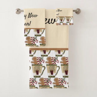 kerstontbijtkoek bad handdoek