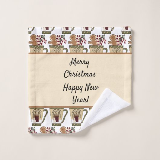 kerstontbijtkoek bad handdoek (Wasdoekje)