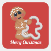 kerstontbijtkoek: bericht sticker toevoegen (Voorkant)