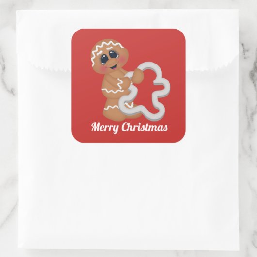 kerstontbijtkoek: bericht sticker toevoegen (Tas)