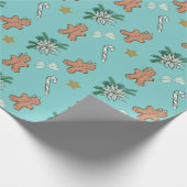 kerstontbijtkoek, bogen en snoeprietjes cadeaupapier (Hoek)