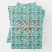 kerstontbijtkoek, bogen en snoeprietjes inpakpapier vel (In situ)