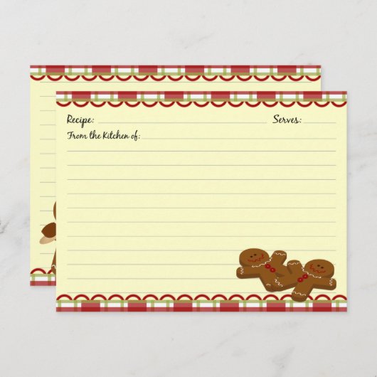 kerstontbijtkoek briefkaart (Voorkant / Achterkant)