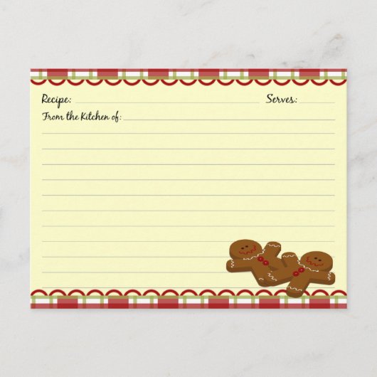 kerstontbijtkoek briefkaart (Voorkant)