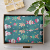 kerstontbijtkoek, cacao, rendier en kerstman tissuepapier (Geschenk)