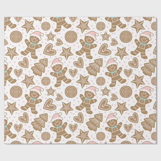 kerstontbijtkoek cadeaupapier (Vlak)