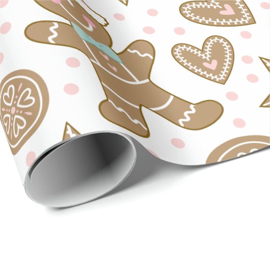 kerstontbijtkoek cadeaupapier (Rol Hoek)