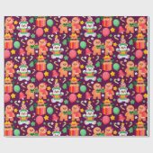 kerstontbijtkoek cadeaupapier (Vlak)