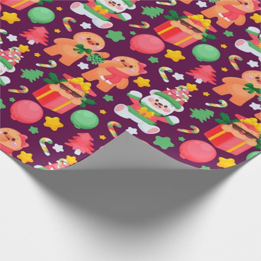 kerstontbijtkoek cadeaupapier (Hoek)