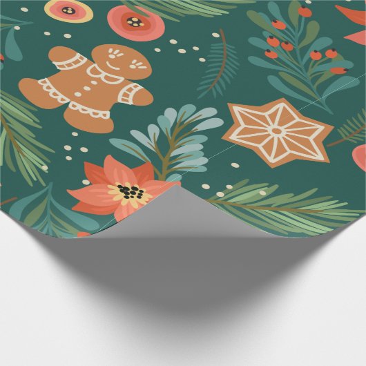 kerstontbijtkoek cadeaupapier (Hoek)