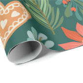 kerstontbijtkoek cadeaupapier (Rol Hoek)