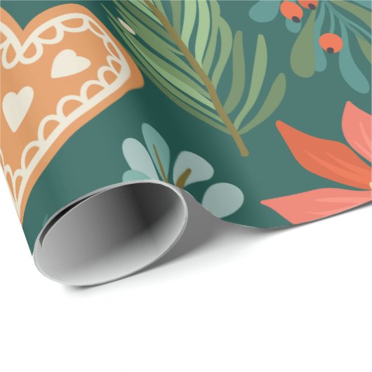 kerstontbijtkoek cadeaupapier (Rol Hoek)