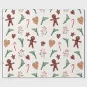 kerstontbijtkoek cadeaupapier (Vlak)