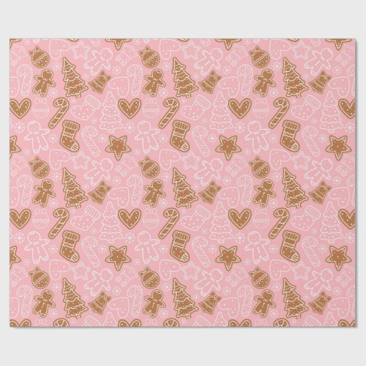 kerstontbijtkoek cadeaupapier (Vlak)