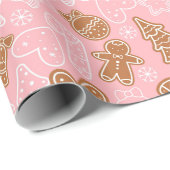 kerstontbijtkoek cadeaupapier (Rol Hoek)