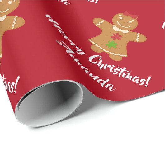 kerstontbijtkoek cadeaupapier (Rol Hoek)