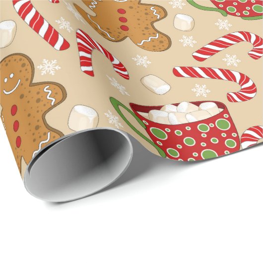 kerstontbijtkoek cadeaupapier (Rol Hoek)