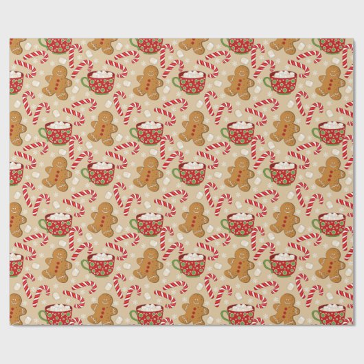 kerstontbijtkoek cadeaupapier (Vlak)