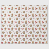 kerstontbijtkoek cadeaupapier (Vlak)