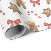 kerstontbijtkoek cadeaupapier (Rol Hoek)