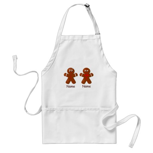 kerstontbijtkoek Couple Apron Standaard Schort (Voorkant)