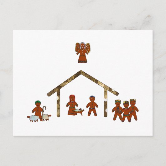kerstontbijtkoek feestdagenkaart (Voorkant)
