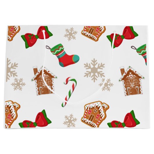 kerstontbijtkoek groot cadeauzakje (Voorkant)