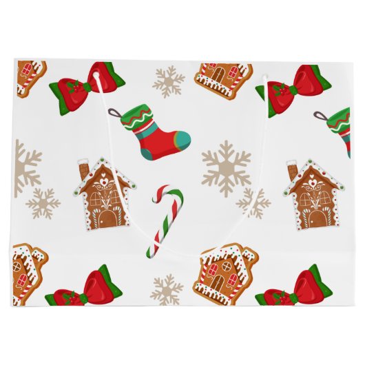 kerstontbijtkoek groot cadeauzakje (Achterkant)