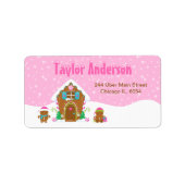 Kerstontbijtkoek, helder roze etiket (Voorkant)