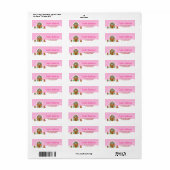 Kerstontbijtkoek, helder roze etiket (Full Sheet)