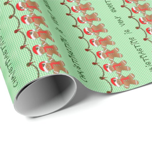 Kerstontbijtkoek Mannen Fun Cadeaupapier (Rol Hoek)