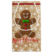 kerstontbijtkoek op papieren tas klein cadeauzakje (Achterkant)