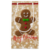 kerstontbijtkoek op papieren tas klein cadeauzakje (Voorkant)