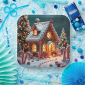 kerstontbijtkoek papieren bordje (Feest)