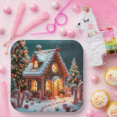 kerstontbijtkoek papieren bordje (Feest)