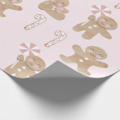 kerstontbijtkoek Roze ompakpapier Cadeaupapier (Hoek)