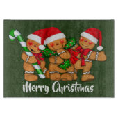 kerstontbijtkoek toevoegen bericht snijden snijplank (Voorkant)