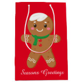 kerstontbijtkoek toevoegen tekst medium cadeauzakje (Voorkant)