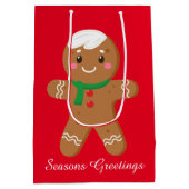 kerstontbijtkoek toevoegen tekst medium cadeauzakje (Achterkant)