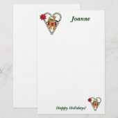 Kerstontbijtkoek voor feestdagen briefpapier (Voorkant / Achterkant)