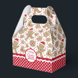 kerstontbijtkoek voor kerstbrood bedankdoosjes<br><div class="desc">Een schattig kerstkeukenbroodpatroon versiert deze cadeaudoos. Zo schattig om kerstkoekjes uit te geven. Pas het aan met jouw naam. Ontworpen voor jou door Blackberry Boulevard.</div>