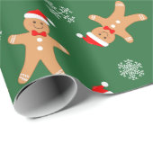 Kerstontbijtkoek voor mannen Snowflakes Cadeaupapier (Rol Hoek)