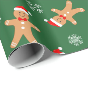 Kerstontbijtkoek voor mannen Snowflakes Cadeaupapier