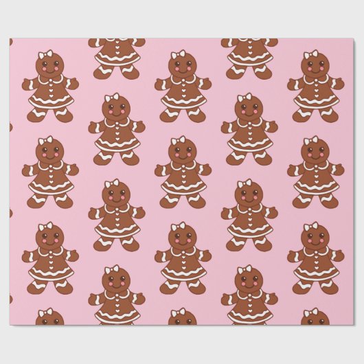 kerstontbijtkoek voor meisjes Verpakkingspapier Cadeaupapier (Vlak)