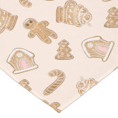 Kerstontbijtkoekjes Cookies Candy Cannen Lange Tafelloper (Hoek)